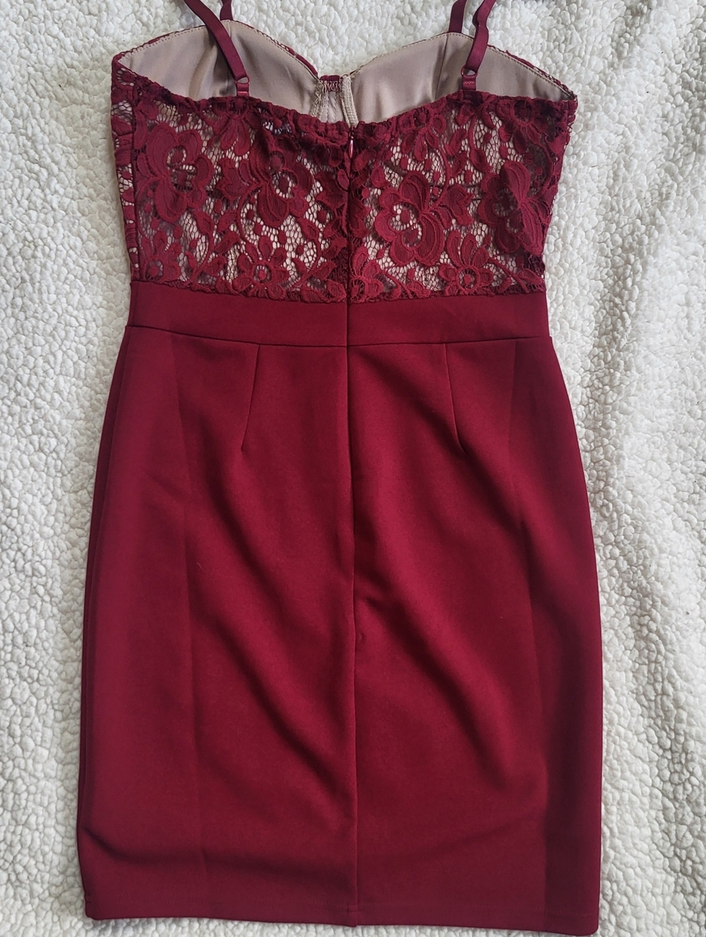 Chocolate USA Burgandy Dress Size Small - Picture 5 of 7
